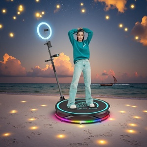 GT GT-<span class=keywords><strong>360</strong></span>-3 xoay <span class=keywords><strong>360</strong></span> Photo Booth điện thoại thông minh iPad SLR máy ảnh không dây điều khiển từ xa hát nhảy múa trực tiếp in ngay lập tức - Product Image 1