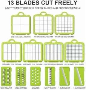 Picador de Verduras Manual 22 en 1 para Cocina, Cortador de Frutas, Cebollas y Vegetales, Utensilios de Cocina - Product Image 3