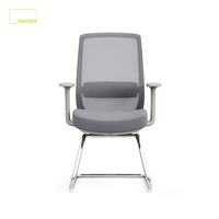 Chaise de conférence ergonomique en maille à dossier mi-haut au design moderne et confortable, chaise de visiteur en maille, chaise de bureau en maille pour salle de réunion
