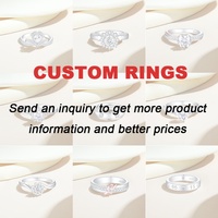 Bague de Fiançailles et de Promesse pour Femme en Argent 925 Véritable Plaqué Rhodium, avec Zircon Cubique et Moissanite, Tailles Ovale, Radiant, Princess, Émeraude, Poire, Coussin, Cœur