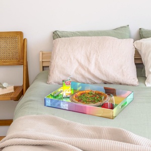 Modern Style Clear Acrylic Anti-Rust Washable <b>Floating</b> Shelf Breakfast Dessert Serving Tray for Home Decor-Factory Wholesale - Product Image 4