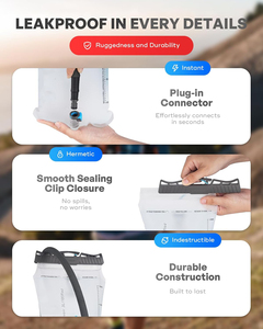 Bolsa de Hidratación Deportiva Plegable de TPU de 1.5L 2L 3L, a Prueba de Fugas, para Exteriores, con Cubierta Impermeable para Camping - Product Image 3