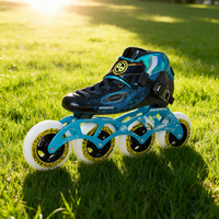 EACHkids Chaussures de patin à roulettes en fibre de carbone 85A pour enfants, patins à roues alignées en PU de haute qualité à bas prix, roues colorées de 90mm/100mm