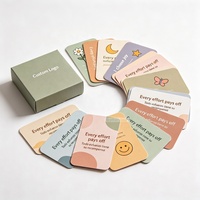 Cartes de citations inspirantes imprimées sur papier recyclable écologique de qualité supérieure, cartes d'affirmation personnalisées avec boîte