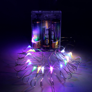 Aaa pin Powered 5m linh hoạt <span class=keywords><strong>LED</strong></span> ánh sáng chuỗi dây bạc Twinkle Cổ Tích Mặt Trăng chuỗi đèn - Product Image 6