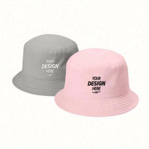 Wholesale Customized Cotton Bucket Hat Embroidered Logo Adult Outdoor Travel Daily Use Fisherman Hats White Cartoon <b>Leaf</b> Pattern - Product Image 1