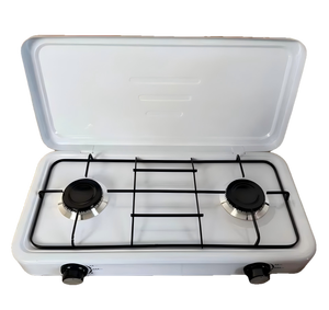 Estufa de Gas Propano Portátil Hongguang de 2 Quemadores, Cocina de Camping a Gas LPG, Quemador Resistente con Tapa y Manguera, para Barbacoas al Aire Libre - Product Image 1