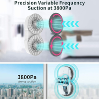 Robot intelligent de nettoyage de vitres T9 à aspiration variable avec fonctions anti-chute essuie-glace sans fil télécommandé pour hôtels voitures