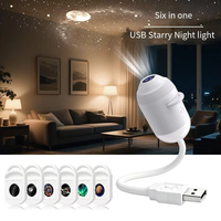 Projecteur LED 4K HaoMing HY300 300 Lumens Prêt pour la 3D Thèmes Océan/Lune/Étoiles Veilleuse Maison/Voiture/Noël