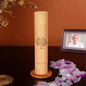 Bamboo Scattering <strong>Urns</strong> Biodegradable Cremation Tubes Spreading Ashes Humans Pets (Dog <strong>Cat</strong>) Black Velvet Bag Included - Product Image 5