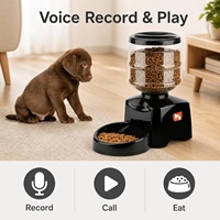 Distributeur automatique de nourriture pour chien intelligent, 5,5 L, écologique, en plastique, alimenté par batterie, écran LCD, enregistrement vocal, réglage de l'heure, pour l'extérieur