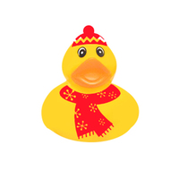 Canard en caoutchouc flottant multicolore arc-en-ciel, écologique, personnalisé, grand format, pour le bain, jouet éducatif, yeux verts et bleus, vente en gros