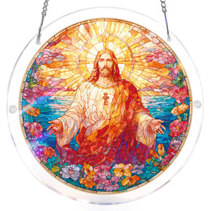 Puzzle en acrylique Souhoney style vitrail personnalisé, 1,9 mm, haute transparence, service OEM/ODM pour la maison, l'église et les cadeaux de fêtes - Product Image 1