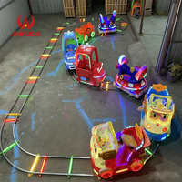 Train électrique lumineux à LED colorées, 4-8 places, pour parc à thème extérieur, manège pour enfants, fournisseur, à vendre
