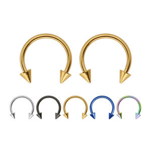 OUKE Khuyên Xỏ Hình Tròn 6/8/10Mm 16G Thời Trang Khuyên Xỏ Lỗ Hình Móng Ngựa Khuyên Xỏ Lỗ Mũi Khuyên Mũi Bằng Thép Không Gỉ - Product Image 2