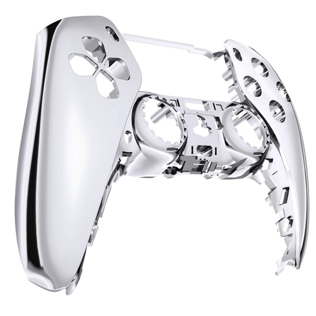 For PS5 Controller Shell - Electroplated Chromikng Silver Finish, Sleek & Stylish