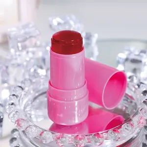 New Trend Jelly Lip Tint/Blush,Multi-Use Cheek and Lip Tint-Chill Poppy Pink Water Jelly Stain Lip Gloss