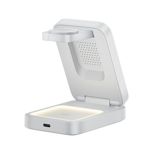 Cargador Inalámbrico Magnético 3 en 1 Plegable de 15W, Estación de Carga Rápida <span class=keywords><strong>con</strong></span> Luz LED para <span class=keywords><strong>iPhone</strong></span> 16 15, Apple Watch y <span class=keywords><strong>AirPods</strong></span> - Product Image 2