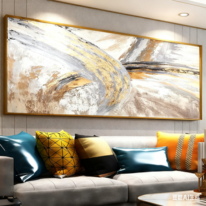 Pinturas al óleo pintadas a mano simuladas, pintura dorada, lienzo hermoso <span class=keywords><strong>Simple</strong></span>, pintura al óleo, arte de pared - Product Image 3