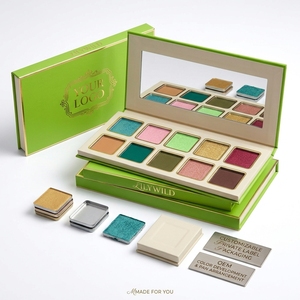 <span class=keywords><strong>Palette</strong></span> Ombretti Minerali Pressati Impermeabili Lilywild a Basso MOQ, 10 Tonalità Opache e Scintillanti Tonalità Verdi Terrose per Truccatori Professionisti - Product Image 3