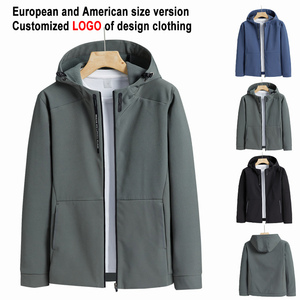 Logo personnalisé Homme Imperméable Randonnée Voyage Shell Respirant <span class=keywords><strong>Veste</strong></span> <span class=keywords><strong>de</strong></span> <span class=keywords><strong>Pluie</strong></span> pour Camping, Escalade, Voyage, Marche, Courir - Product Image 2