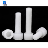 Vis cylindriques à six pans creux en nylon DIN912, blanc naturel, M3-M12, fixations isolantes pour montage de châssis électronique