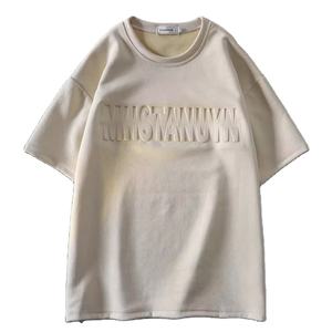 T-Shirt da <span class=keywords><strong>Uomo</strong></span> in Cotone Biologico Qelonto <span class=keywords><strong>Taglie</strong></span> Forti Oversize Logo Personalizzato in Rilievo 3D Vendita all'Ingrosso - Product Image 2