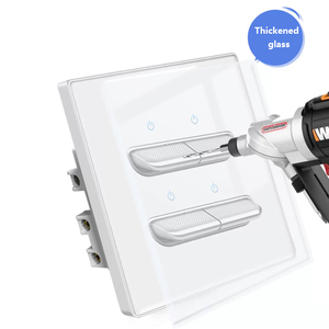 13a Toma eléctrica universal Puertos USB duales, Panel de interruptor de luz de pared LED de vidrio blanco, Enchufe de pared de toma de corriente de Reino Unido Europa <span class=keywords><strong>Malta</strong></span> - Product Image 3