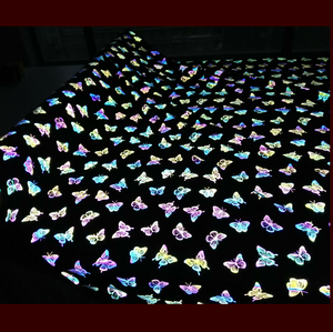 Tùy Chỉnh <span class=keywords><strong>Hi</strong></span> <span class=keywords><strong>Vis</strong></span> Bầu Trời Đầy Sao In 4 Way Stretch Spandex Cầu Vồng Phản Quang Vải Dệt Kim Cho Xà Cạp Thời Trang Quần Áo May Mặc - Product Image 6