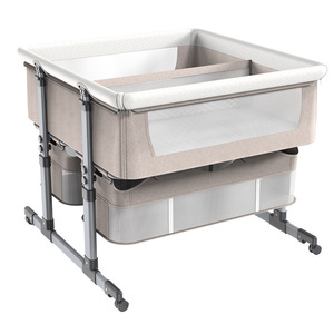 Cuna Doble Plegable Portátil para Gemelos con Gran Cesta de Almacenamiento - Venta Directa de Fábrica - Product Image 1