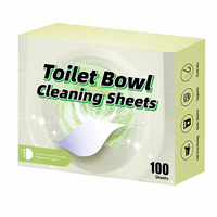 Feuilles nettoyantes parfumées écologiques jetables pour cuvettes de toilettes, avec parfum frais pour l'élimination des odeurs de salle de bain