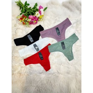 Calzoncillo in cotone da donna con rifiniture in pizzo in biancheria intima di vari colori - Product Image 2