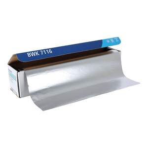 Boardwalk 7114 <b>Disposable</b> Aluminum Foil Roll Premium Quality 18\" X 500 ft 16 Micron Thickness Silver - Product Image 2