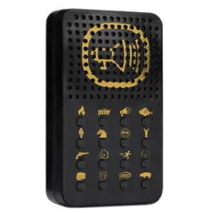 Scooter Shout Box, Máquina de Efectos de Sonido de 16 Botones, Negra con Iconos Dorados, Transmisor y Receptor de Audio - Product Image 1