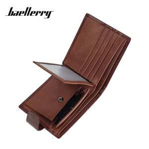 Cartera Corta para Hombre Baellerry Color Café Multifuncional con Compartimento para Licencia de Conducir Cartera de Negocios - Product Image 1