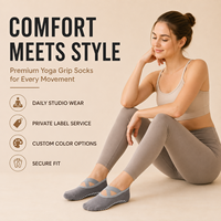 Chaussettes de yoga d'hiver personnalisées à motif antidérapant avec lettres, emballage couleur, OEM ODM, faible MOQ, directement de l'usine