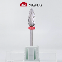 SHUANGJIA Embouts de ponceuse à ongles en carbure de tungstène, forme balle, coupe droite, pour enlever rapidement le gel, outil de haute qualité