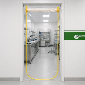 Barrière anti-poussière en plastique à fermeture éclair pour porte, 1,2 m x 2,2 m, couverture temporaire idéale pour la peinture, les travaux de cloisons sèches <span class=keywords><strong>et</strong></span> les rénovations, installation rapide - Product Image 3