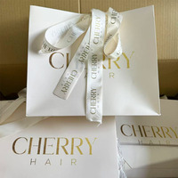 Cajas de Cartón Reutilizables para Extensiones de Cabello y Pelucas, con Logotipo Personalizado, Empaque de Lujo, Elegantes, Plegables, Color Marrón, Bolsa de Regalo de Papel con Cinta