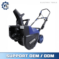 Souffleuse à neige électrique à pousser pour serres, usage domestique et commercial, transmission intégrale, sur roues, 3500W haute puissance, déneigement 56cm