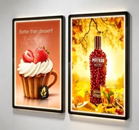 Boîte lumineuse LED à haute luminosité avec fonction de gradation manuelle pour la publicité intérieure des menus de snack-bars