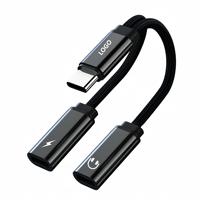 Adaptor Audio dan Charger 2-in-1 USB C ke 3.5mm dengan Pengisian Cepat PD dan Output DC untuk Laptop & LED, Dapat Dikustomisasi LOGO