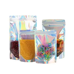 Professional Manufacturer Holographic Waterproof Resealable Stand Up Pouches Digital Print