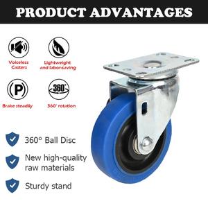 Hochleistungs-Drehscheiben-Laufräder 4 Zoll grau tpr mittelschweres Lenkrad - Product Image 2