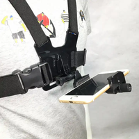Soporte de Clip Elástico Ajustable 2 en 1 para Teléfono, Correa de Pecho para Cámara de Acción, Soporte para GoPro, iPhone, Samsung Smartphone