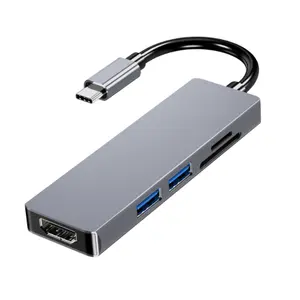 集中器类型C 4端口USBA3.0 * 2，用于SD/TF 150MB/S码头集线器Usb，带读卡器集线器3.0