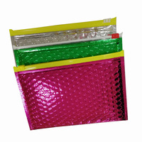 Sacs d'expédition en polybulle imperméables à fermeture éclair personnalisés pour chaussettes et chaussures, noir/rose, logo imprimé, emballage postal pour coursier