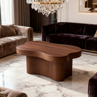 Table basse en bois durable de style nordique moderne et écologique avec cadre en métal pour salon, bureau, table à thé