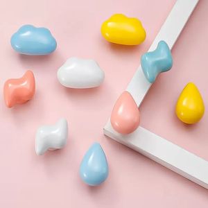 Cute Kids Room Drawer Wardrobe Door Handle Cabinet Furniture Cloud Lightning Rain <strong>Ceramic</strong> Handle <strong>Knob</strong> - Product Image 4