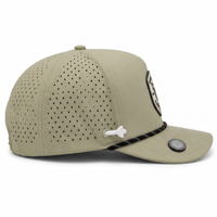 Casquette de golf de performance 5 panneaux personnalisée de qualité supérieure avec support de tee magnétique, visière imperméable et cordon